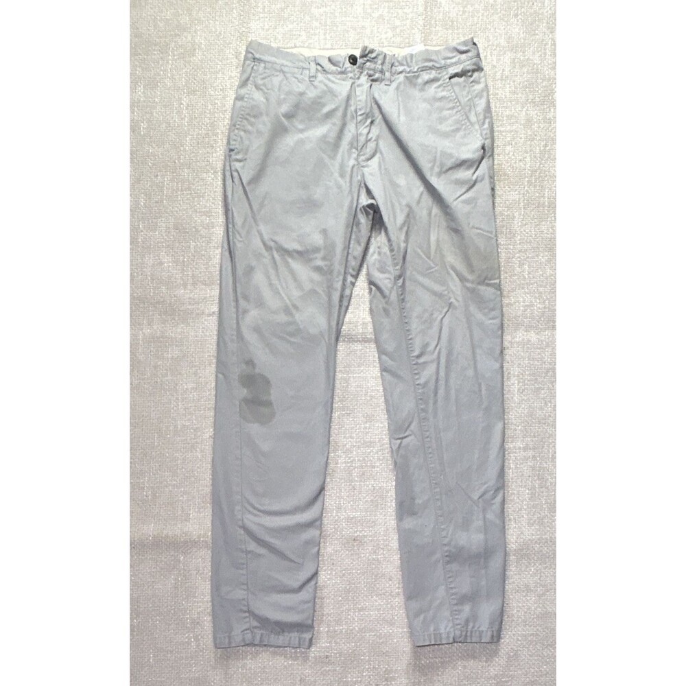 H&M L.O.G.G. Slim Fit Chino Pants Men's Size 32 Gray Flat Front Casual